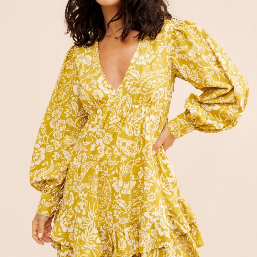 Maeve Mustard Floral Dress - Picture 5 of 5